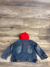 Faux Vetements Hooded Denim Jacket Blue sz 4/5T