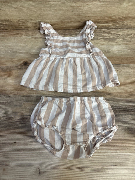 Carter's 2pc Striped Top & Bottoms Beige sz 18m - Me n Mommy To Be