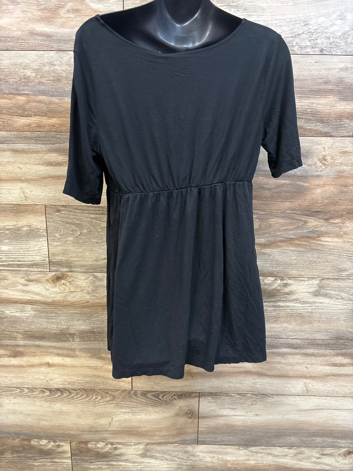 Isabel Maternity Short Sleeve Blouse Black sz XL