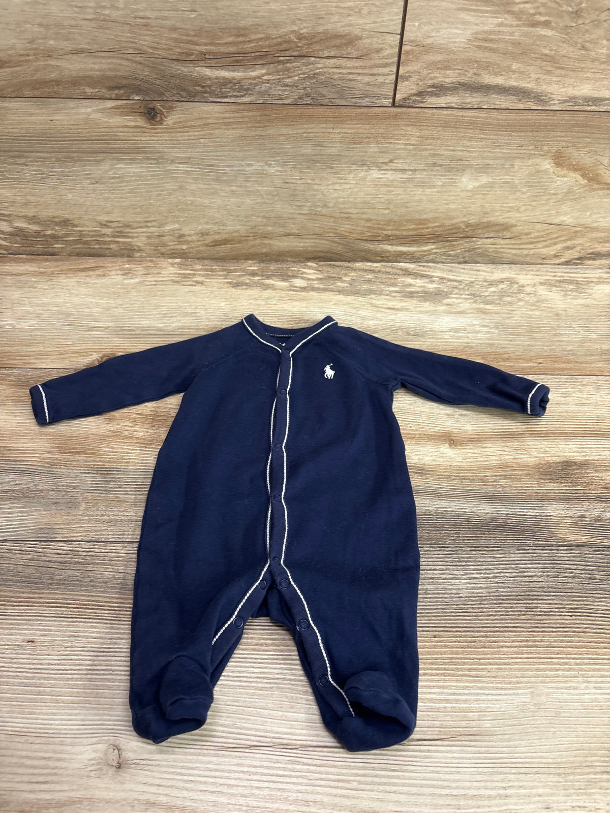 Ralph Lauren Cotton Jersey Footed Coverall Navy sz Newborn