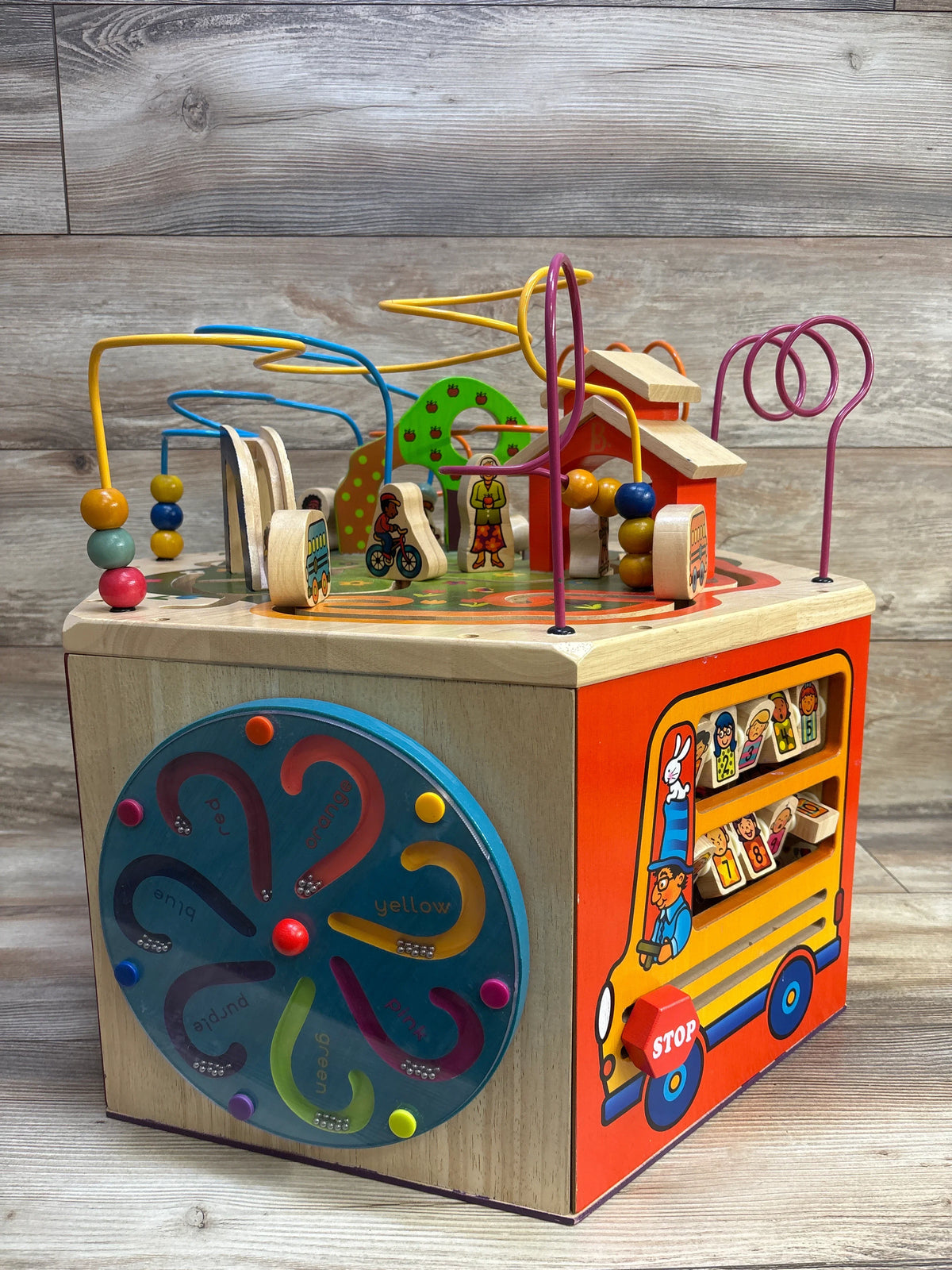 B. toys Wooden Activity Cube, Youniversity