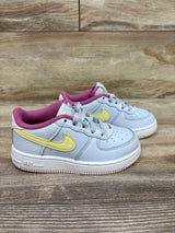 Nike Force 1 TD 'Grey Citron Fuchsia' Sneakers sz 9c