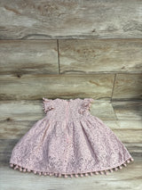 KYAIGUO Lace Pom-Pom Dress Pink sz 12-18m
