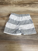 Baby Gap Striped Pull On Shorts White/Grey sz 3-6m