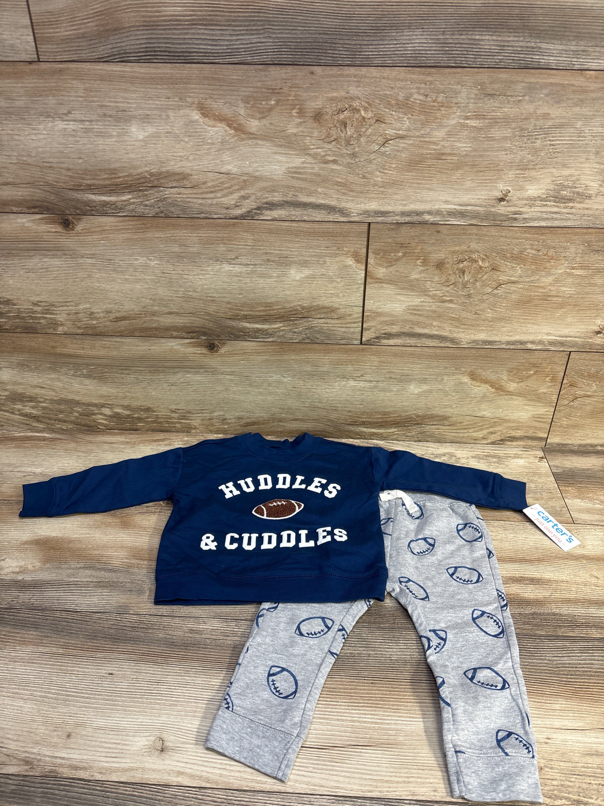 NEW Just One You 2pc Huddles & Cuddles Sweatshirt & Jogger Pants Set Navy sz 18m