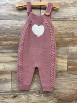Shein Knit Overalls Pink sz 9-12m