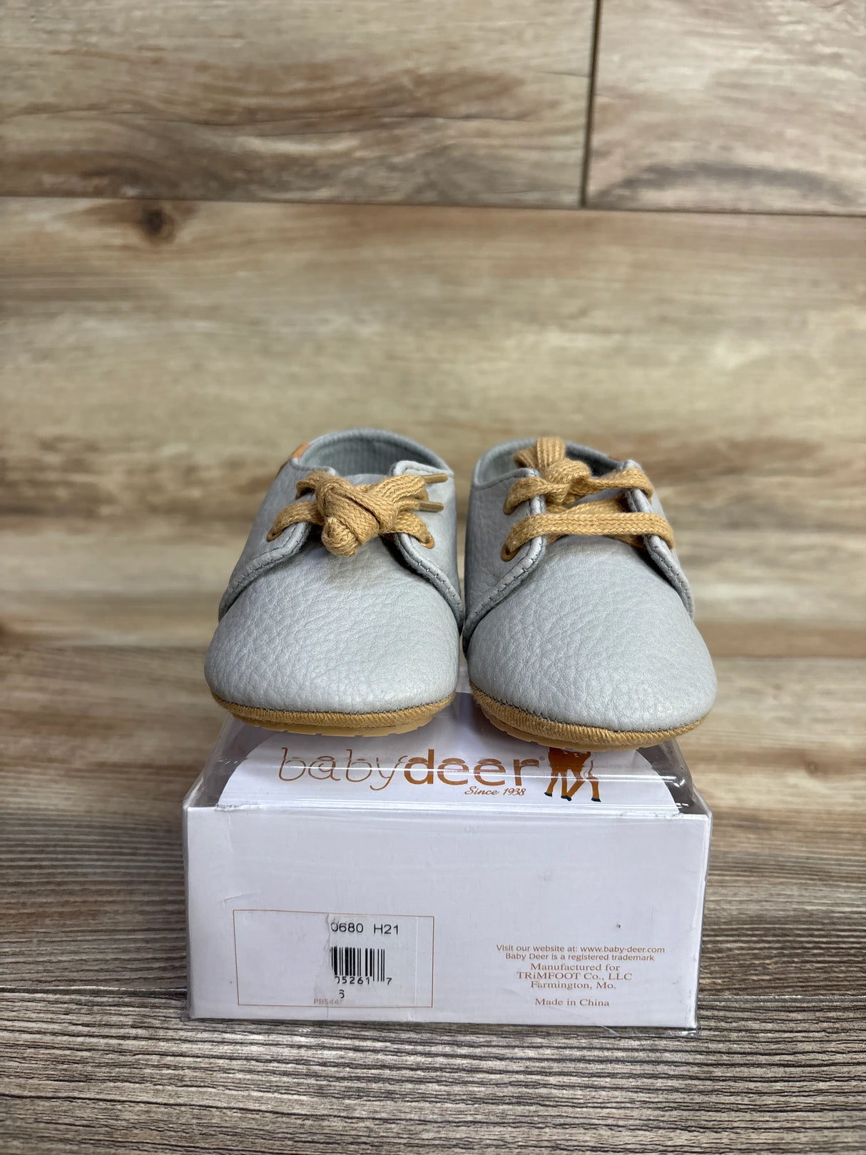 NEW Baby Deer Waddle Soft Sole Shoes Grey sz 1c