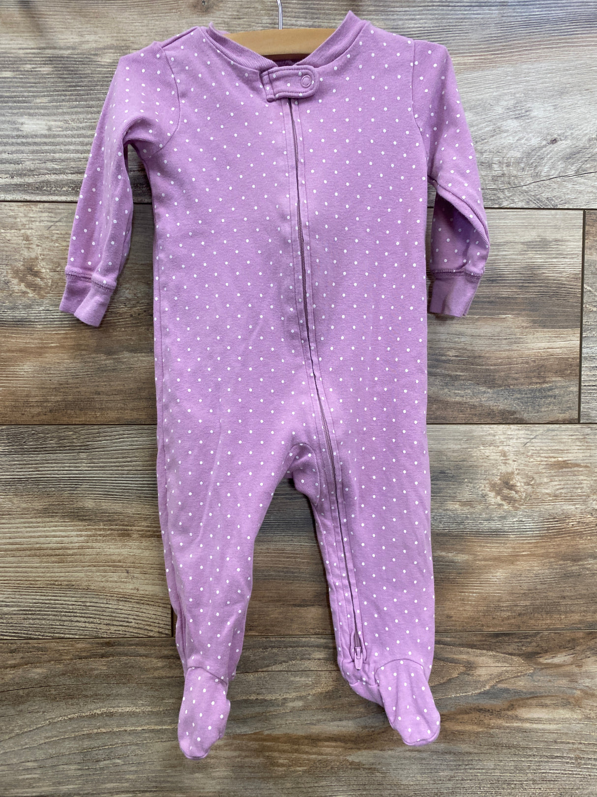 Carter's Polka Dot Sleeper Lilac sz 9m