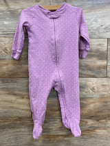 Carter's Polka Dot Sleeper Lilac sz 9m