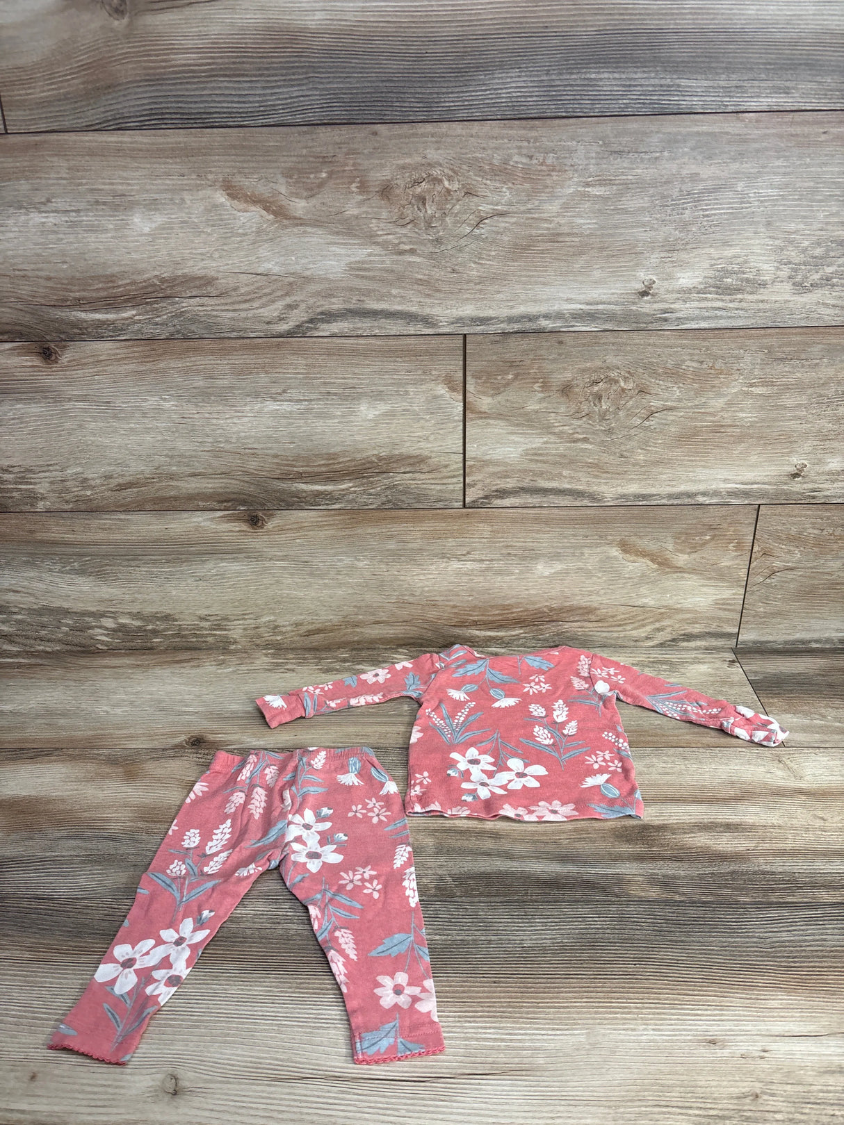 Carter's 2pc Floral Pajama Set Pink sz 6m