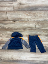 Puma 2pc Full Zip Hoodie & Pants Set Grey/Blue sz 18m