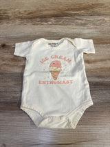 Mango House Ice Cream Enthusiast Bodysuit Cream sz 3-6m