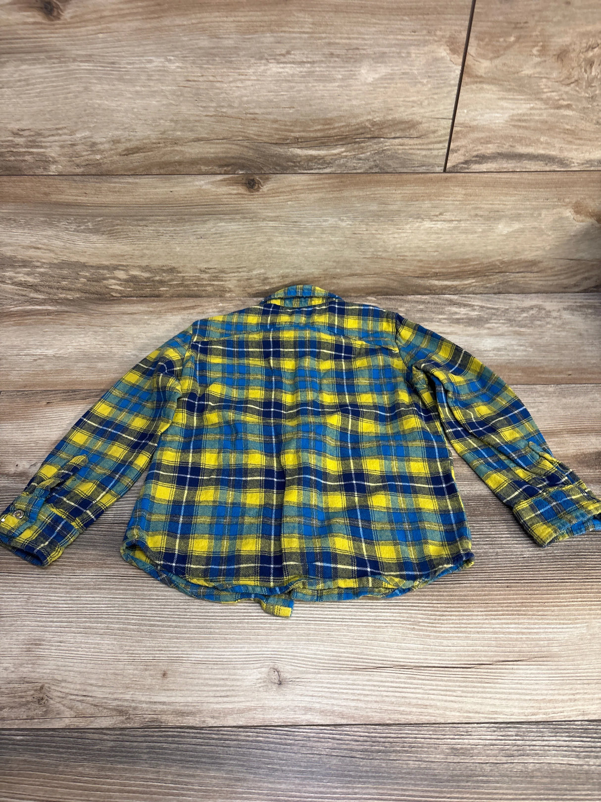 True Religion Flannel Button Up Shirt Yellow sz 4T