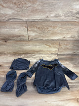 DC Comics Rubi's Batman Costume 4pc Grey sz 6-12m