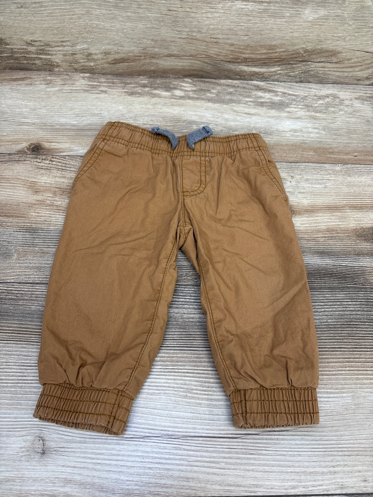 Carter's Lined Drawstring Joggers Tan sz 9m
