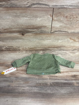NEW Cat & Jack Textured Full Zip Jacket Sage sz 0-3m