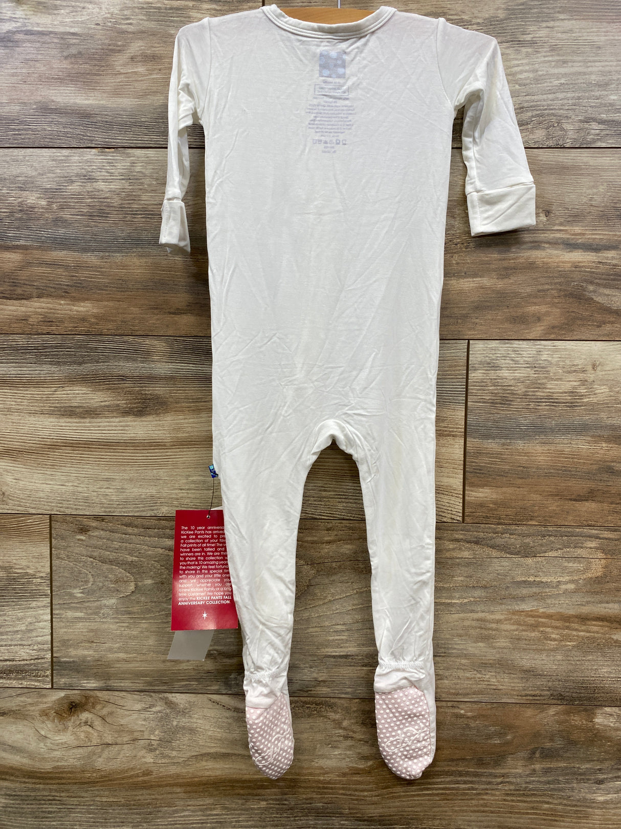 NEW KicKee Pants Footie w/Snaps in Natural sz 18-24m