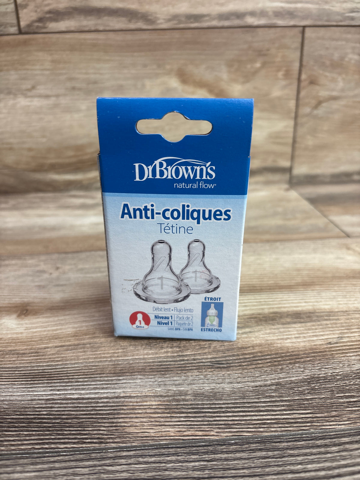 NEW Dr Brown's Level 1 Narrow Baby Bottle Silicone Nipples, Slow Flow 2pk