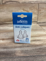 NEW Dr Brown's Level 1 Narrow Baby Bottle Silicone Nipples, Slow Flow 2pk