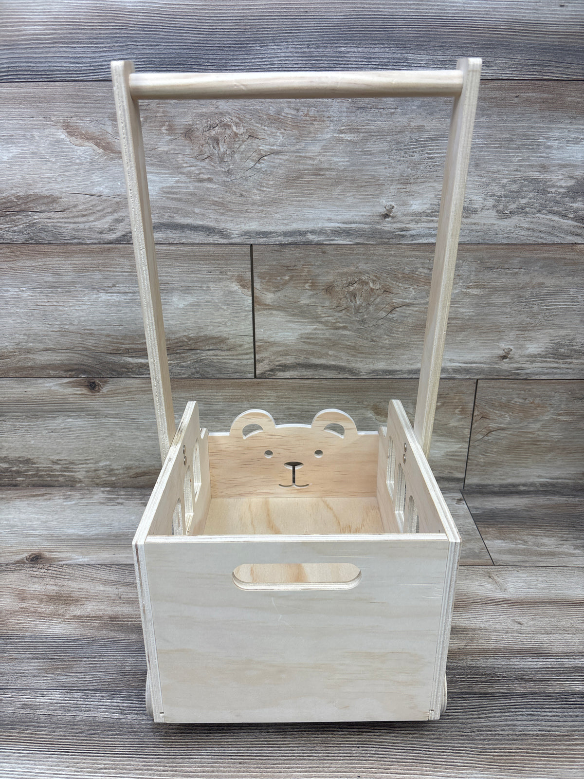 Wakauto Wooden Bear Baby Shower Crate