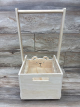 Wakauto Wooden Bear Baby Shower Crate