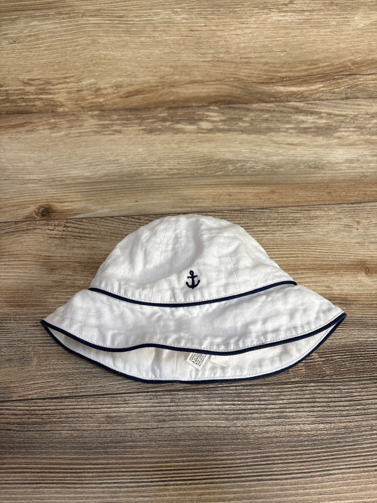 Janie & Jack Anchor Bucket Hat White sz 6-12m
