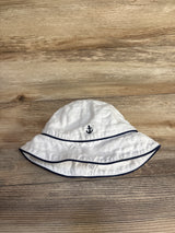 Janie & Jack Anchor Bucket Hat White sz 6-12m