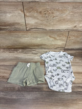 Carter's Vehicle 2pc Bodysuit & Shorts Grey sz 3m
