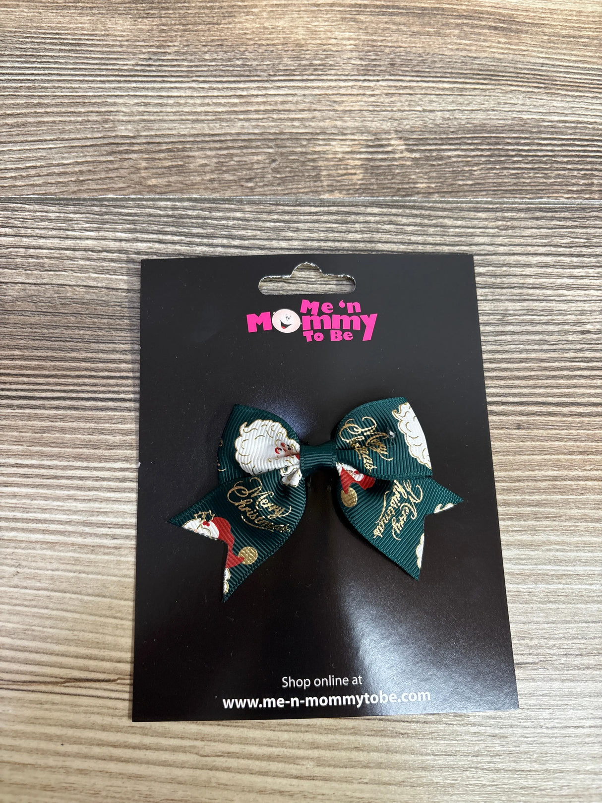 NEW Merry Christmas Hair Bow Emerald Green