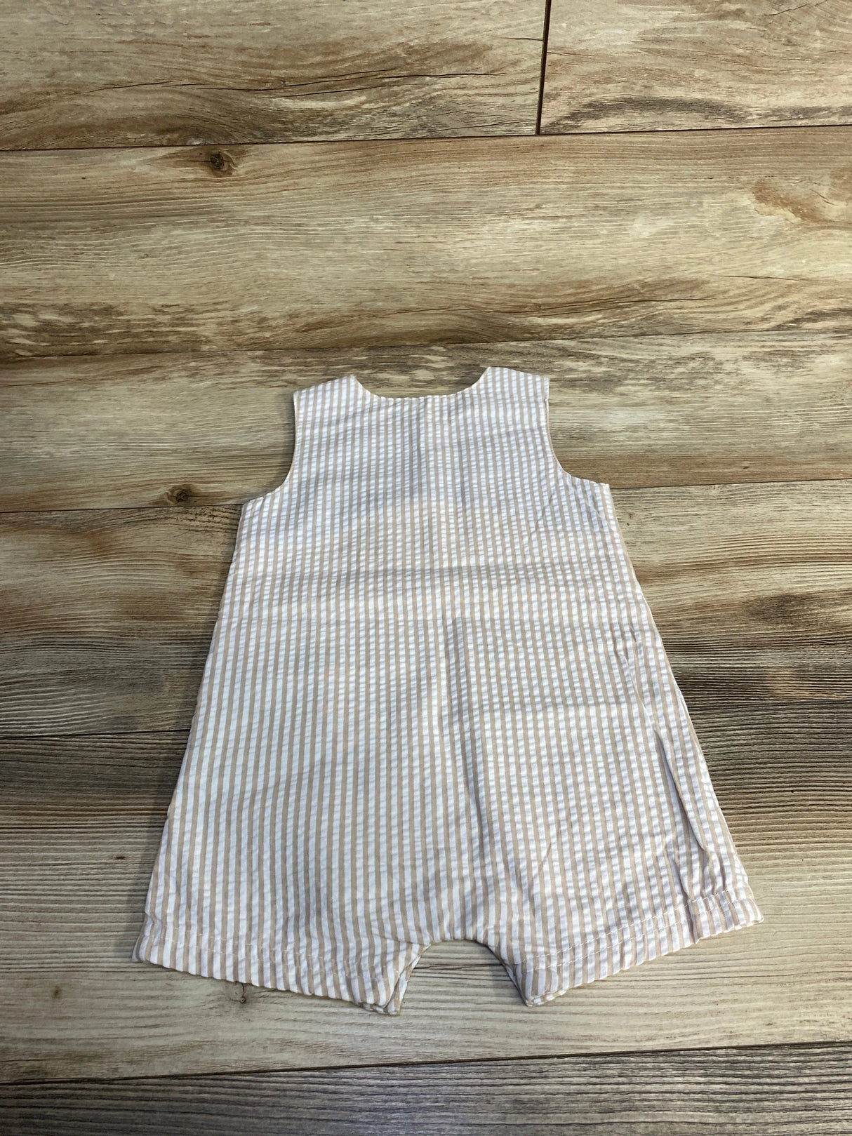 Little Me Ribbed Animal Print Shortie Romper Tan sz 18m