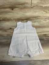 Little Me Ribbed Animal Print Shortie Romper Tan sz 18m