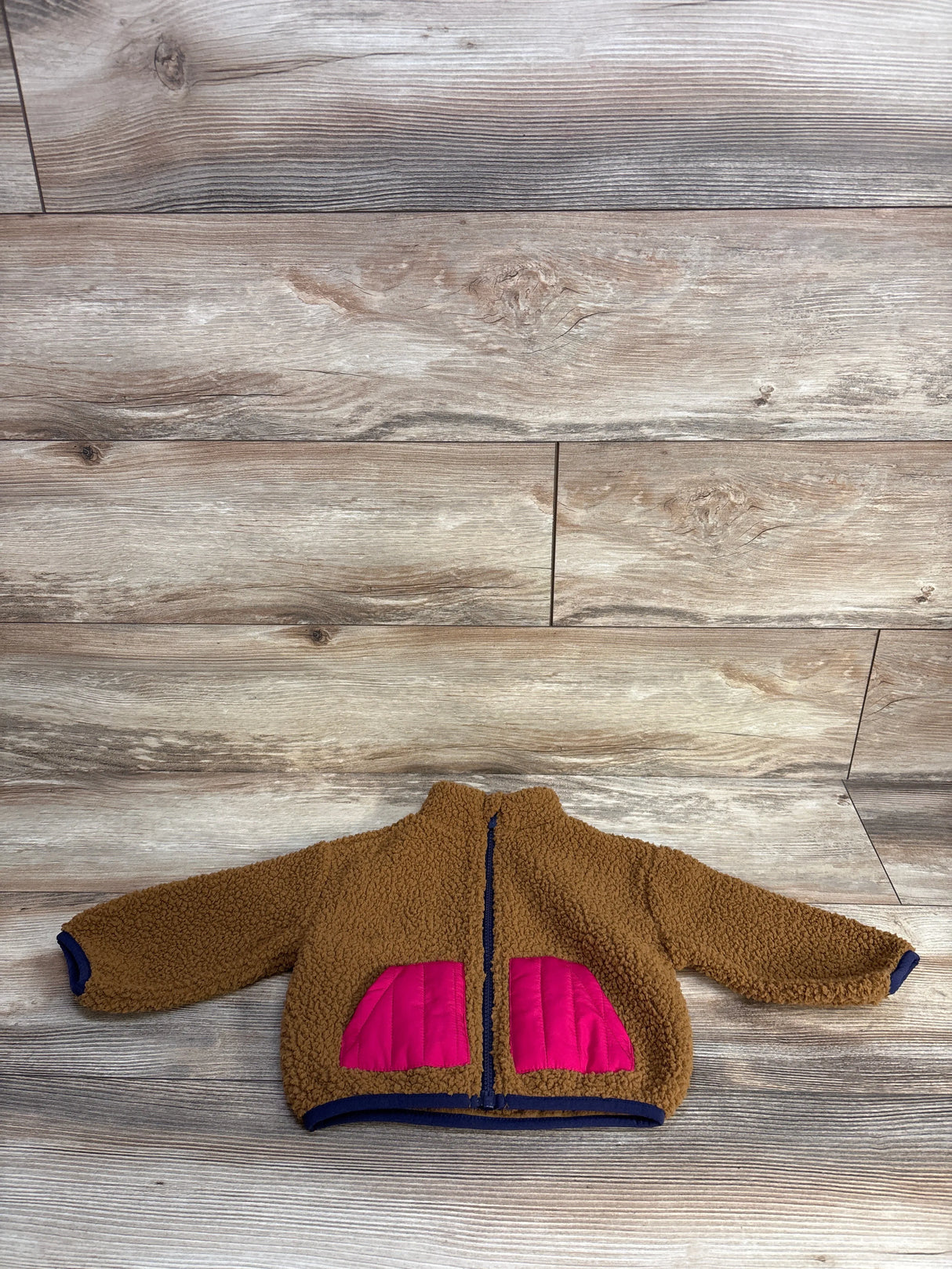 Old Navy Sherpa Full-Zip Jacket Brown sz 12-18m