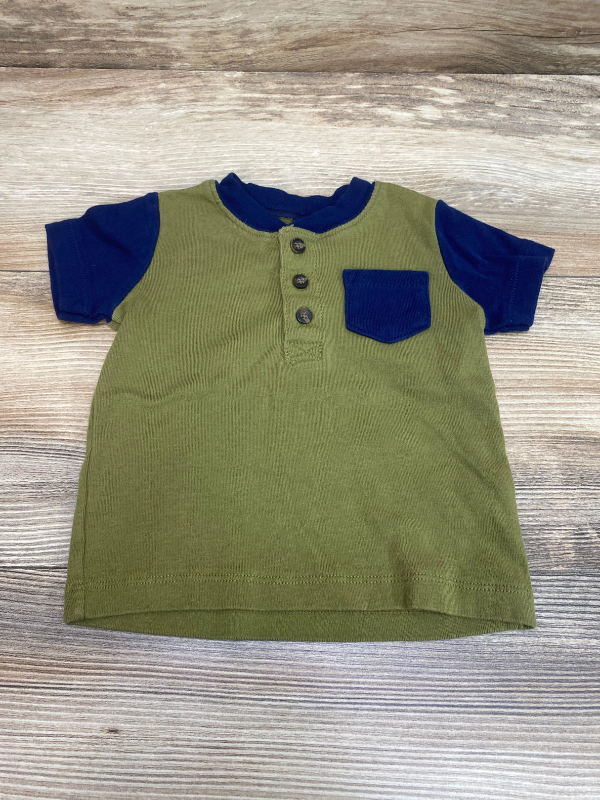 Carter's Henley Pocket Shirt Green sz 9m