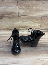 Patent Leather Lace-Up Ankle Boots Black sz 5c