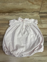Ralph Lauren Puff Sleeve Cotton Interlock Polo Bubble Romper Pink sz 12m