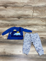 Carter's 2Pc Long Sleeve Shirt & Pants Blue Sz 6m