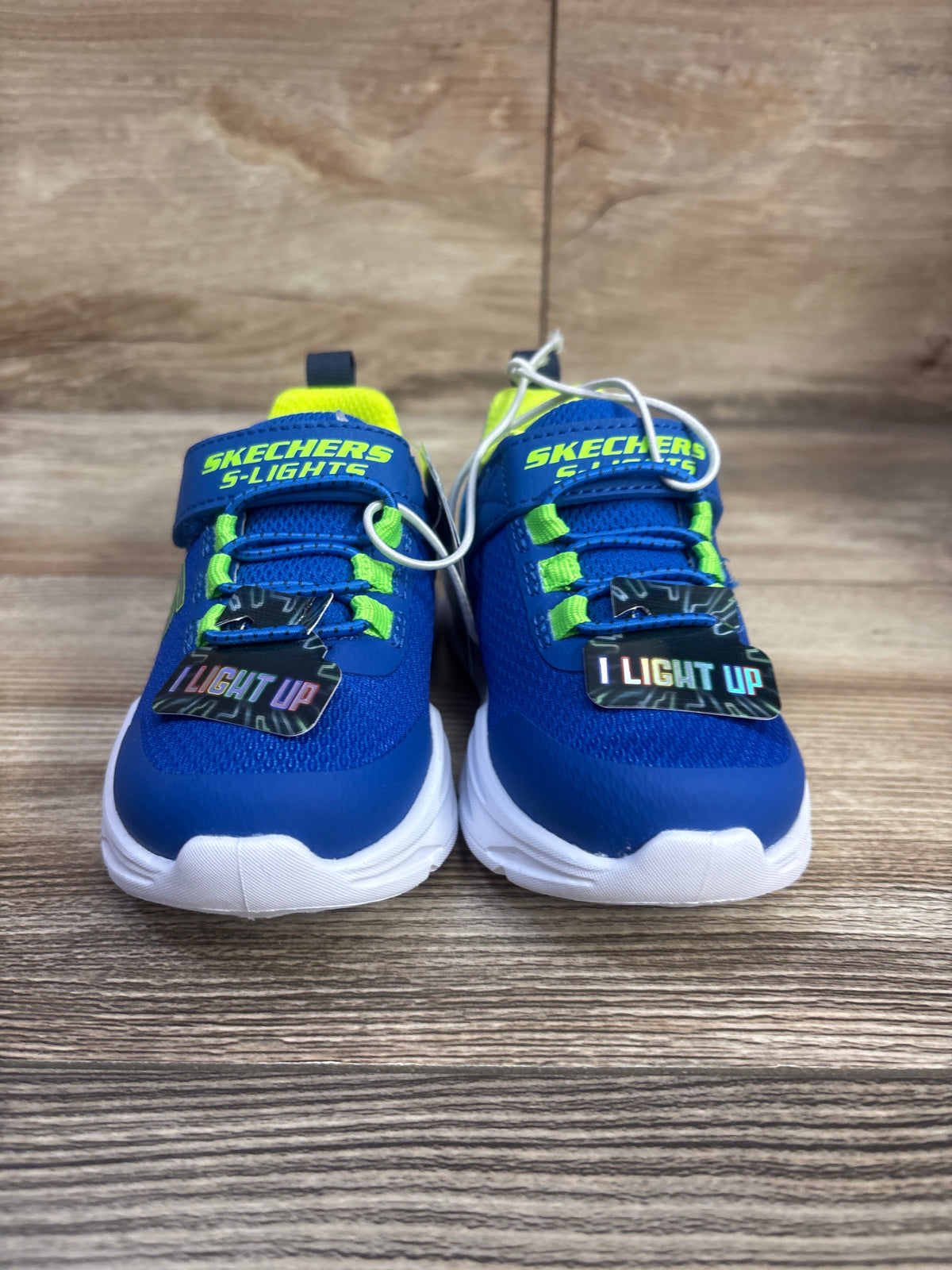 NEW Skechers S-Lights Glide-Step Light-Up Sneakers Blue sz 6c