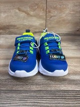 NEW Skechers S-Lights Glide-Step Light-Up Sneakers Blue sz 6c