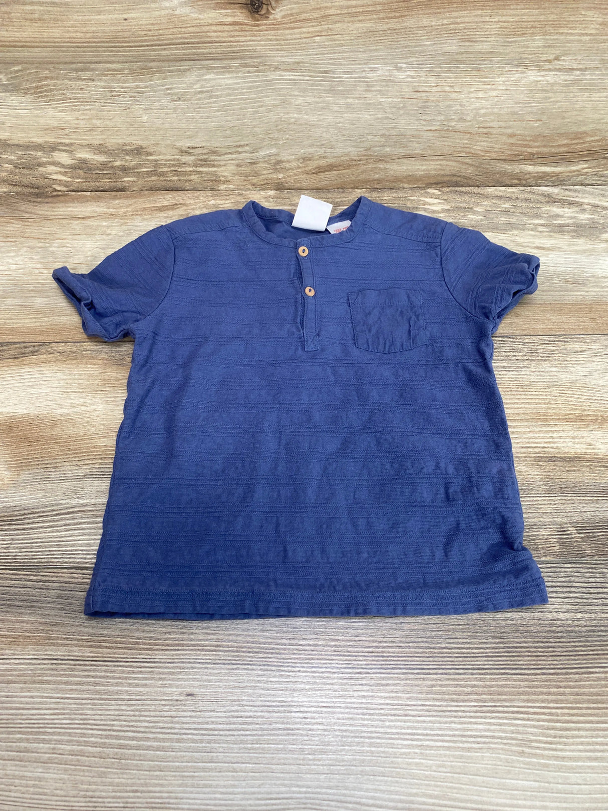 Zara Henley Pocket Shirt Blue sz 2-3T