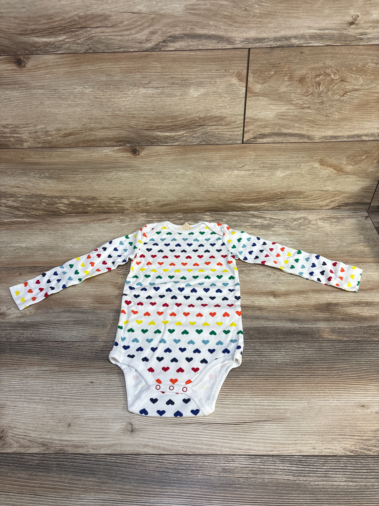NEW Primary Organic Long Sleeve Bodysuit Rainbow sz 18-24m