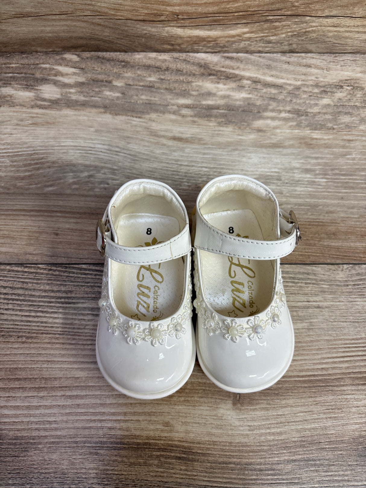Calzado Luz Mary Jane First Walker Shoes White sz 2c