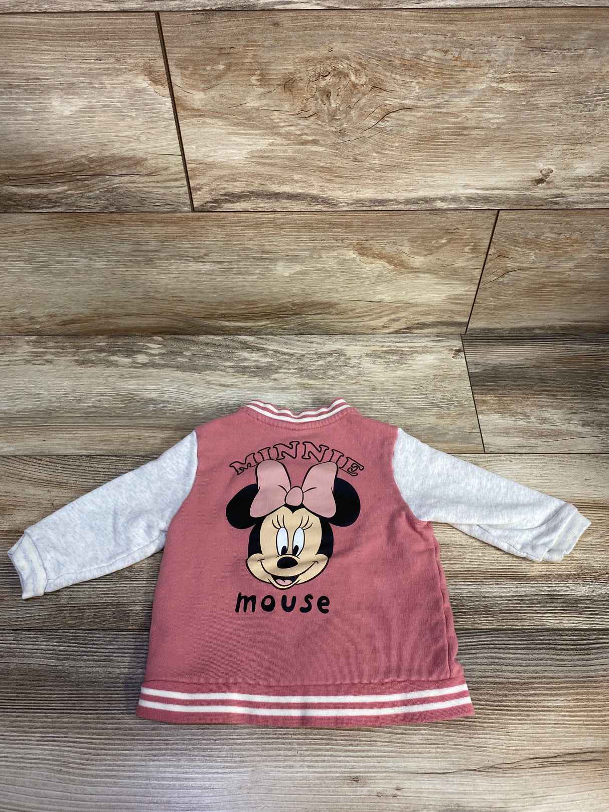 H&M x Disney Minnie Mouse Varsity Jacket Pink sz 9m