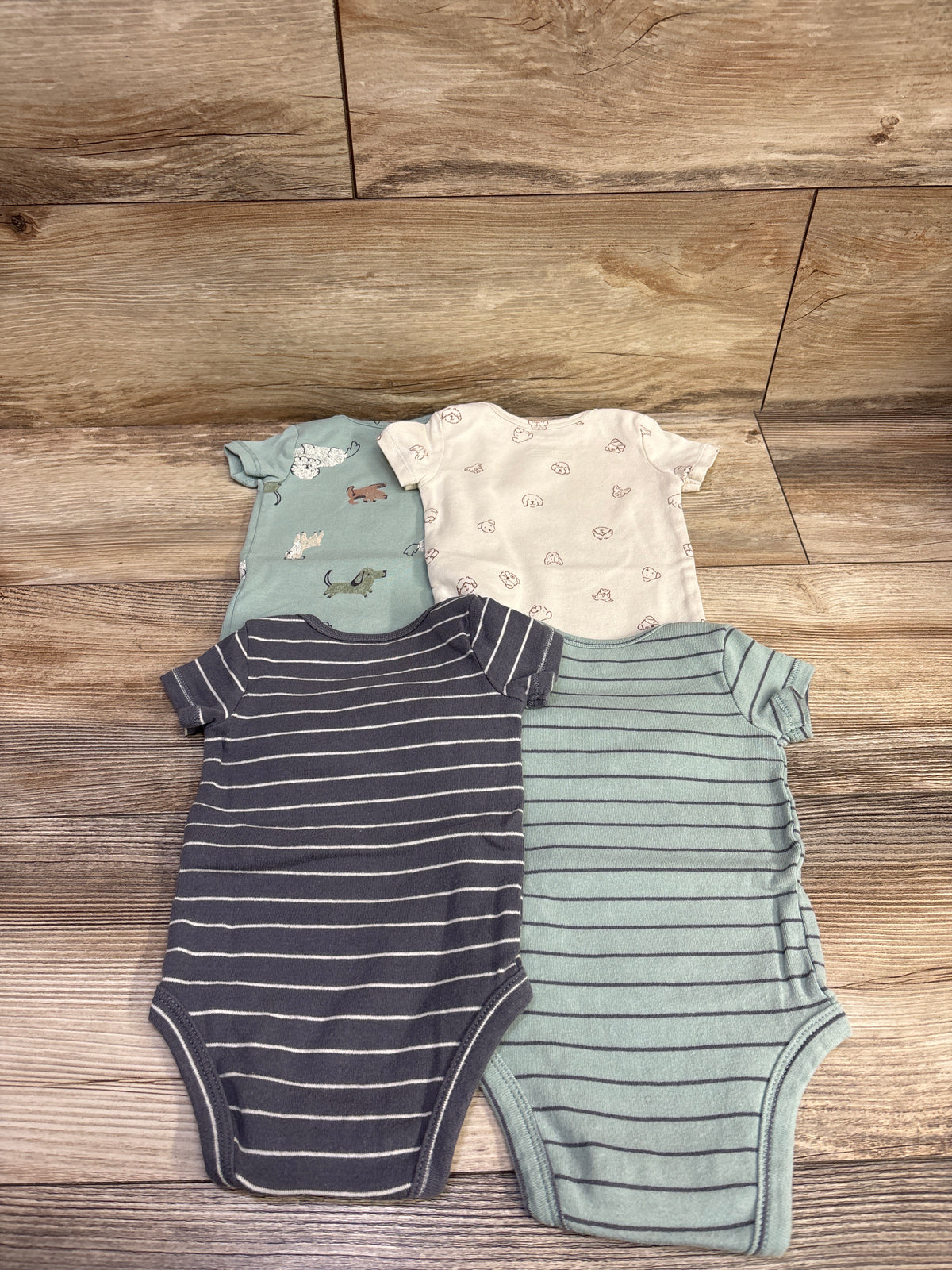 Carter's 4pk Bodysuit Set Green sz 3m