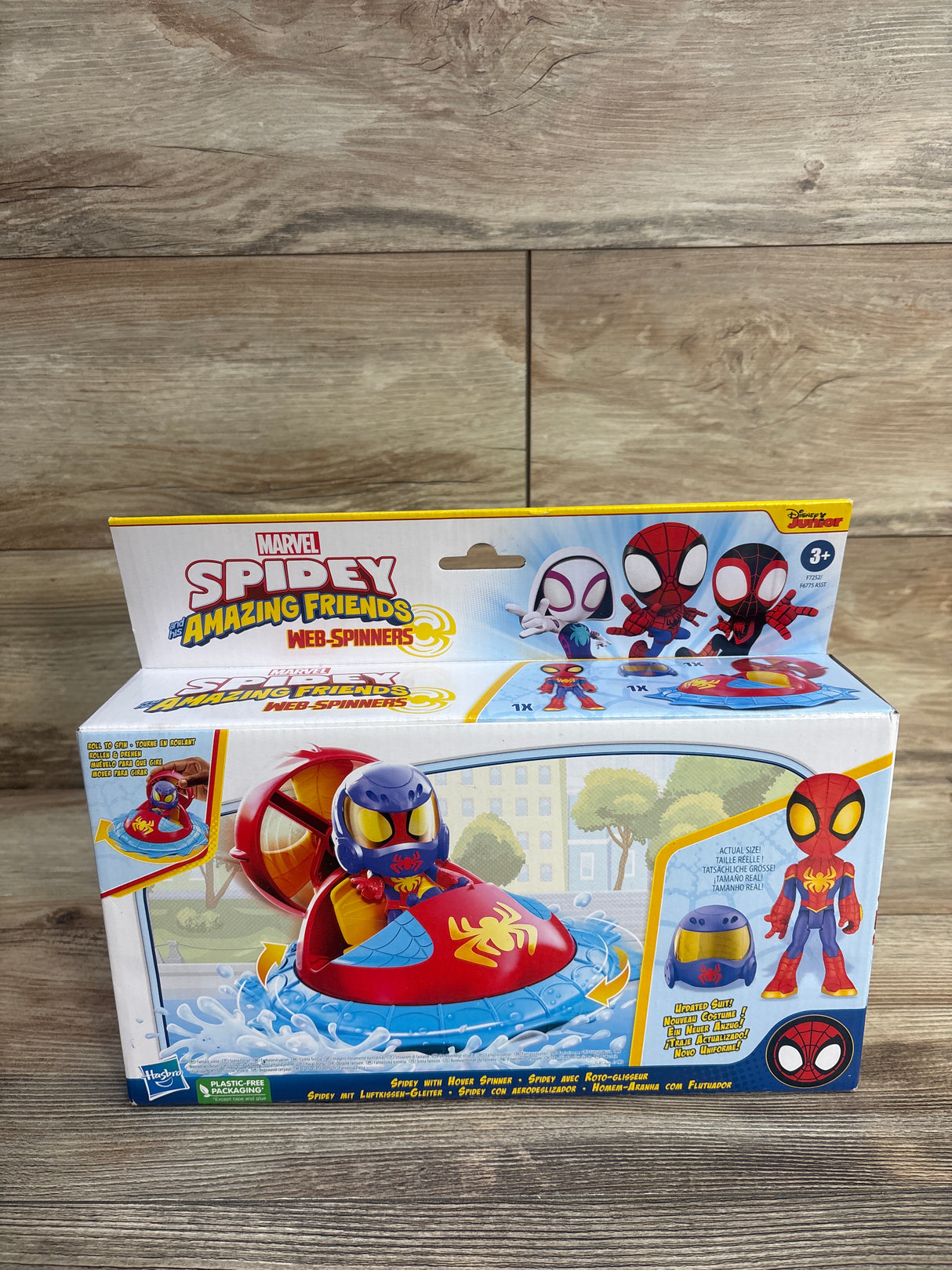 NEW Spidey & His Amazing Friends Web-Spinners Hover Spinner Vehicle & Action Figure