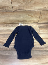 NEW Old Navy Ribbed Long Sleeve Bodysuit Navy sz 6-12m