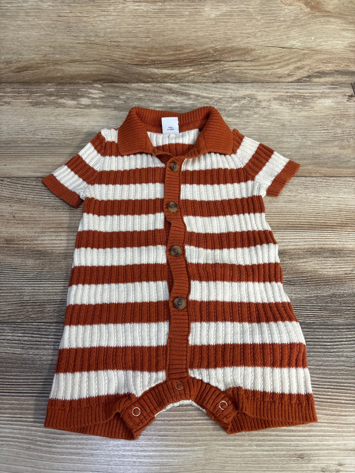 Old Navy Striped Sweater Romper Brown sz 3-6m