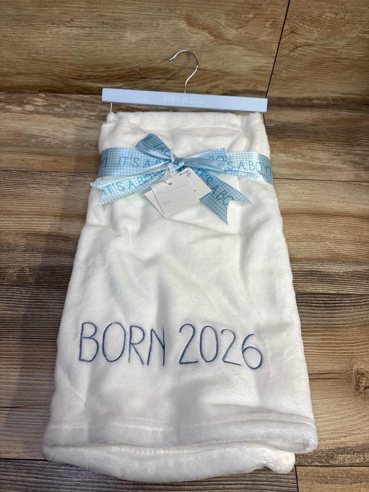 NEW Logan & Lilly Born 2026 Plush Blanket White