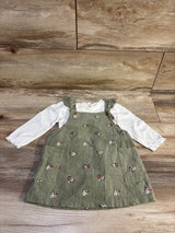 Nicole Miller 2pc Bodysuit & Embroidered Skirtall Set White sz 12m