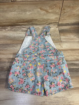 Floral Lace Denim Shortalls Blue sz 4T