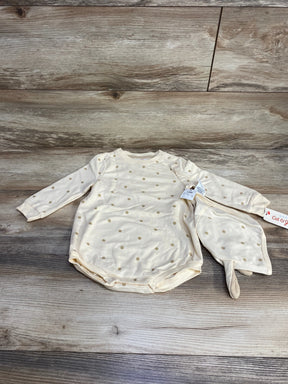 NEW Cat & Jack 2pc Polka Dot Romper & Bonnet Cream sz 18m - Me n Mommy To Be